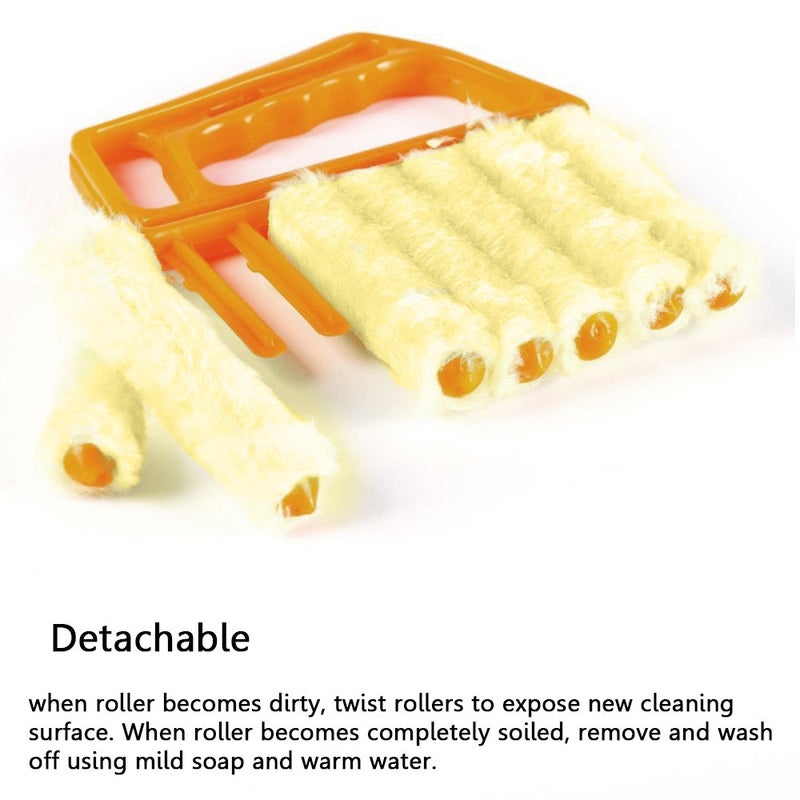 ReNext Blind Cleaner Brush , Blinds Dust Shutters , Mini Washable & Removable Window Air Conditioner Duster With 7 Slat Handheld Household Kitchen Cleaning Tools , For Awnings , Siding , Vinyl , Car , Fan - Image 4